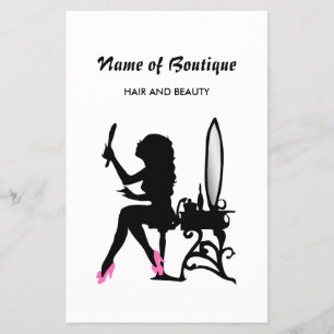 Girly Pink and Black Beauty Boutique Special Event Flyer