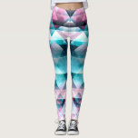 Girly Pink and Blue Abstract Geometric Pattern Leggings<br><div class="desc">This girly pink and blue abstract geometric pattern is perfect for the trendy and stylish woman. Its modern and elegant pattern is great for many gifts and occasions. Enjoy this original and contemporary design for your next purchase!</div>