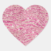 Girly Pink and Blush Glitter Zebra