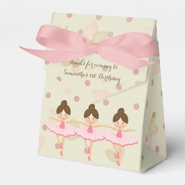 Girly Pink and Dreamy Ballerina Favour Box (Front Side)