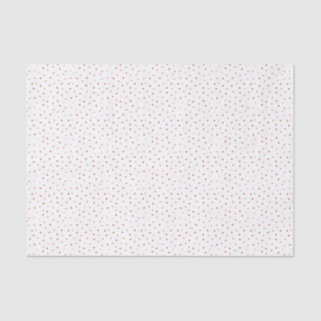 Girly Pink and Gold Sparkle Dots Tissue Paper (Front)