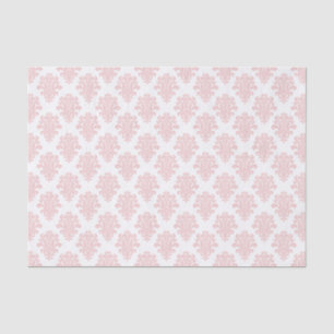 Girly Pink and Grey Damask Tissue Paper