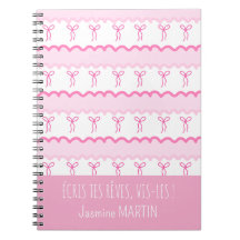 Girly pink and white background coquette bows name