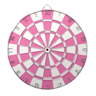 Girly Pink And White Dartboard
