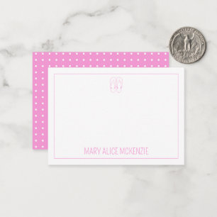 Girly Pink and White Flips Flops and Polka Dots Card
