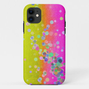  Girly pink and yellow iPhone Case