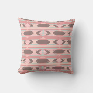 Girly Pink Aztec Pattern Cushion