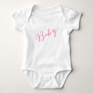 Girly Pink Baby Hand Lettered Script Bodysuit