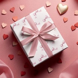 Girly Pink Bow  Wrapping Paper