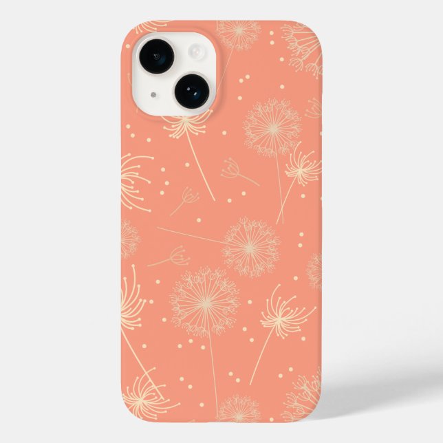 Girly Pink Floral Dandelion Case-Mate iPhone Case (Back)