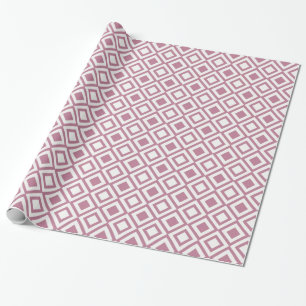 Girly Pink Geometric Diamonds Wrapping Paper