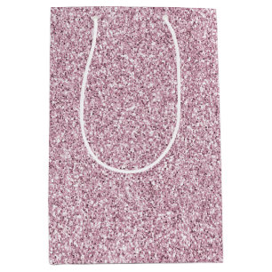 Girly Pink Glam Glitter sparkle Medium Gift Bag