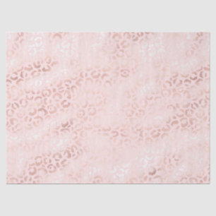 Girly Pink Glam Leopard Animal Birthday Tissue Paper