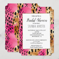 Girly Pink Glam Leopard Print
