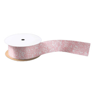 Girly Pink Glitter Colour F3C0C0 Satin Ribbon