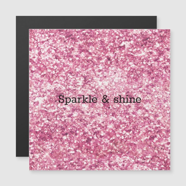Girly Pink Glitter Confetti (Front/Back)