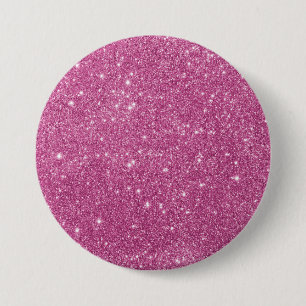Girly Pink Glitter Glam 7.5 Cm Round Badge