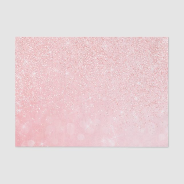 Girly pink glitter luxury design tissue paper (Front)