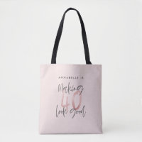 Girly pink glitter modern stylish 40th birthday  m
