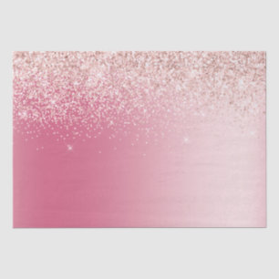 Girly Pink Glitter Ombre            Tissue Paper