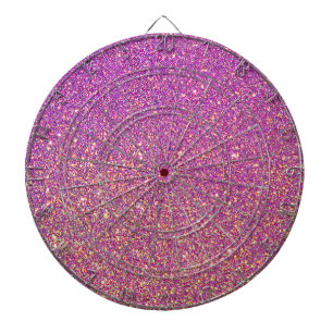 Girly Pink Glitter Pattern Dartboard
