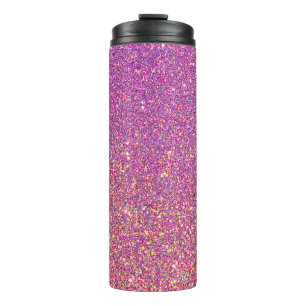 Girly Pink Glitter Pattern Thermal Tumbler