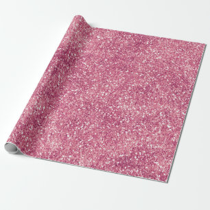 Girly Pink Glitter Sparkle Glitz   Wrapping Paper