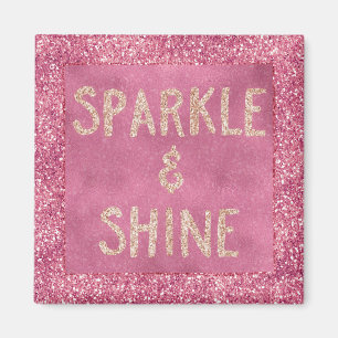 Girly Pink Glitter Sparkle       Magnet