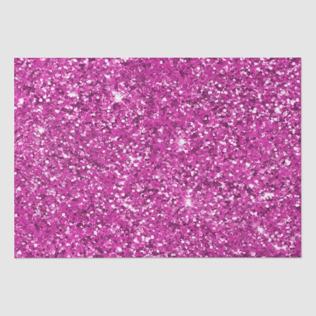 Girly Pink Glitzy Glitter Tissue Paper (Front)