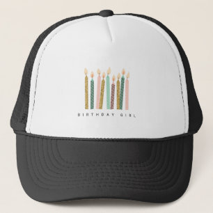Girly Pink Gold Birthday Happy Birthday PrettyGirl Trucker Hat