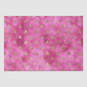 Girly Pink Gold Roses Tissue Paper
