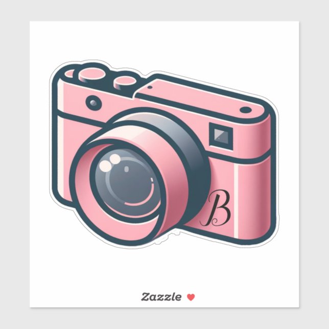 Girly Pink & Grey Camera Photography Personalised (Sheet)
