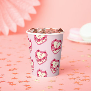 Girly Pink Have Your Cake and Eat It Two Birthday Paper Cups