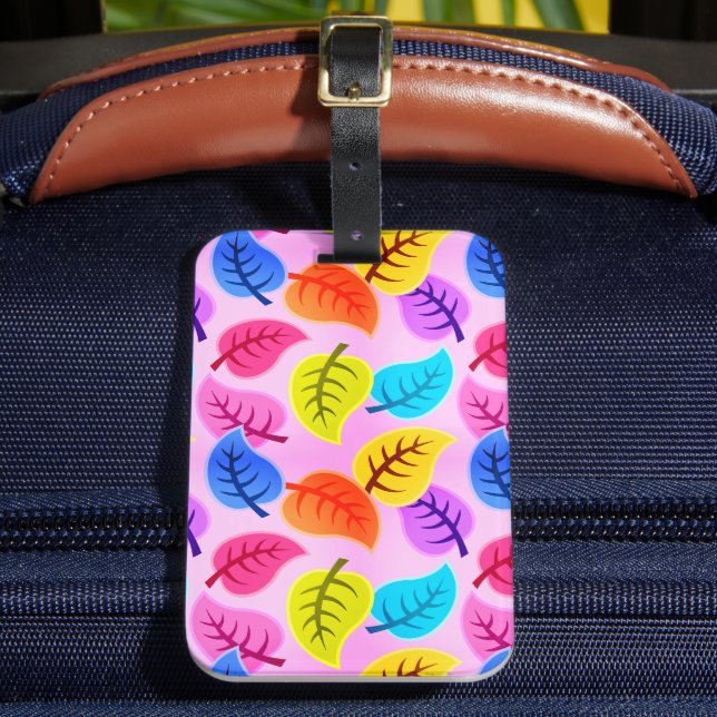 Girly Pink Hawaiian pattern  Luggage Tag (Front Insitu 2)