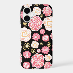 Girly Pink Honeysuckle Floral Pattern Iphone