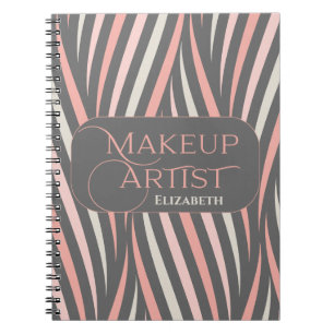 Girly Pink Makeup Artist Professional Notebook