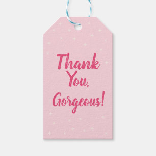 Girly Pink Makeup Glamour Birthday Gift Tags