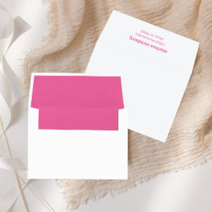 Girly Pink MInimalist Modern Envelope with Liner