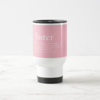 Girly Pink Modern Fun Cool Sister Definition