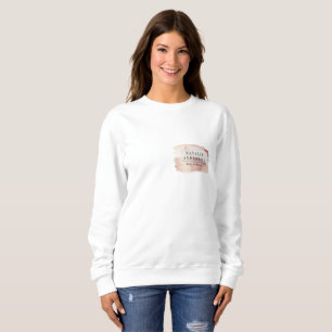 Girly Pink Modern Watercolour Branding Sign Sweatshirt