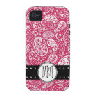 Girly PINK Paisley Pattern with Monogram