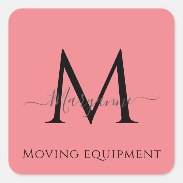 Girly Pink Personalised Monogram Envelope Seal (Front)