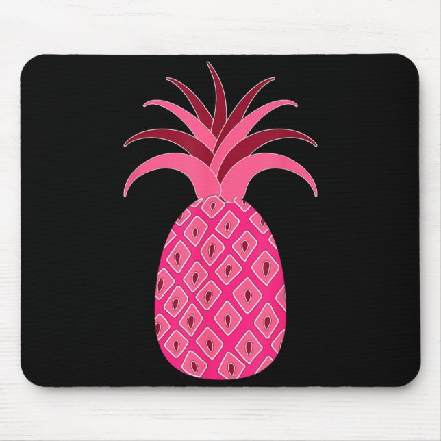 Girly Pink Pineapple Mouse Mat (Front)