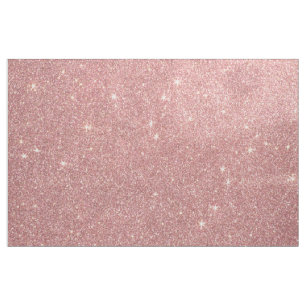 Girly Pink Rose Gold Chic Faux Glitter Pattern Fabric