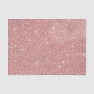 Girly Pink Rose Gold Chic Faux Glitter Pattern Tissue Paper