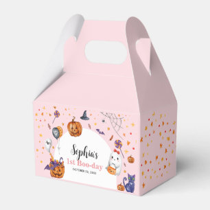 Girly Pink Spooky Halloween Boo-day Birthday Favour Box