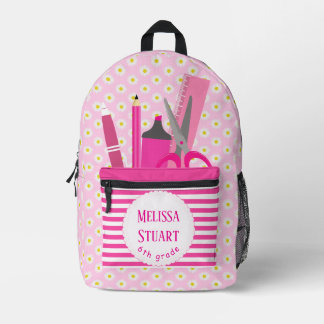 Girly Pink Stationeries for Her Print Cut Sew Bag