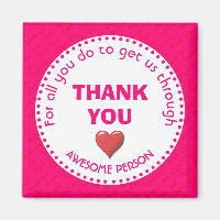 Girly Pink THANK YOU Awesome Person
