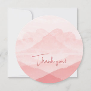 Girly Pink Thank You Holiday Card