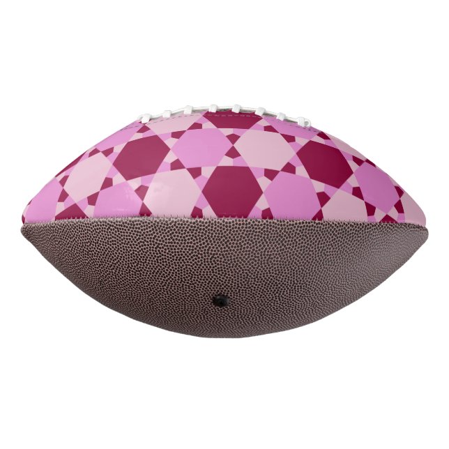 Girly Pink Triangle Optical Illusion Pattern American Football (Rotated 270)